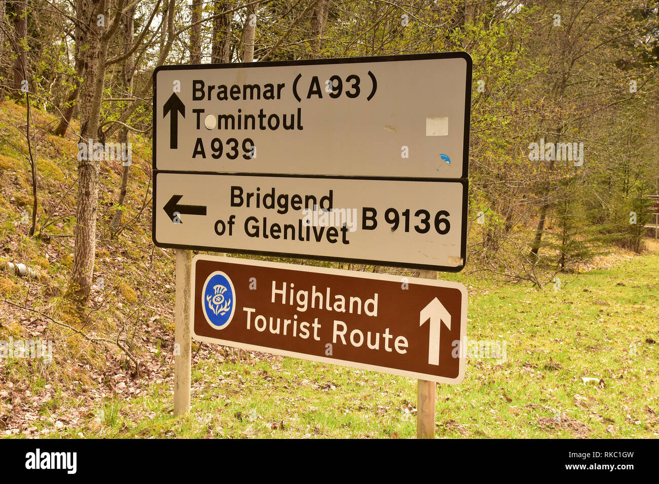 Highland Tourist Route, Cairngorm Mountains, Scotland Stock Photo