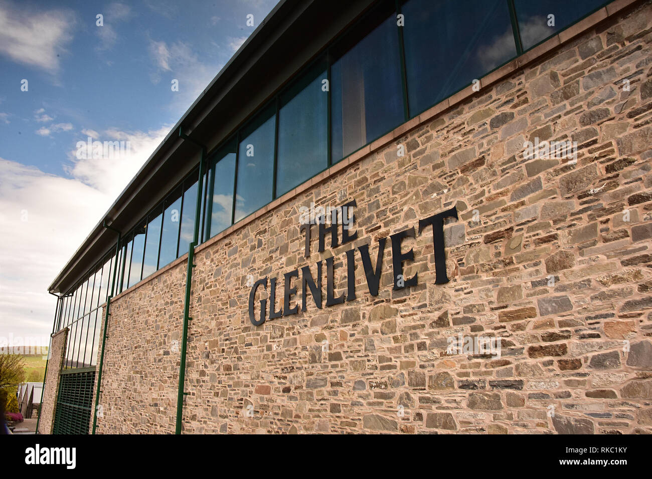 Glenlivet Malt Whisky Distillery, Cairngorms, Scotland Stock Photo