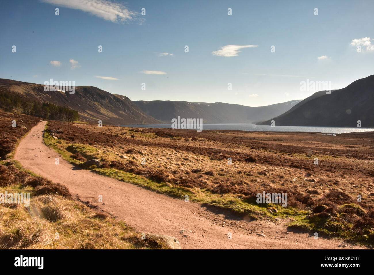 Loch Muick and Valley, Braemar Estate, Cairngorms, Scotland Stock Photo