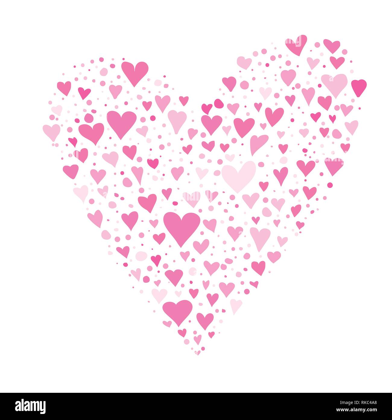 Vector valentine day card design with hearts Stock Vector Image & Art ...