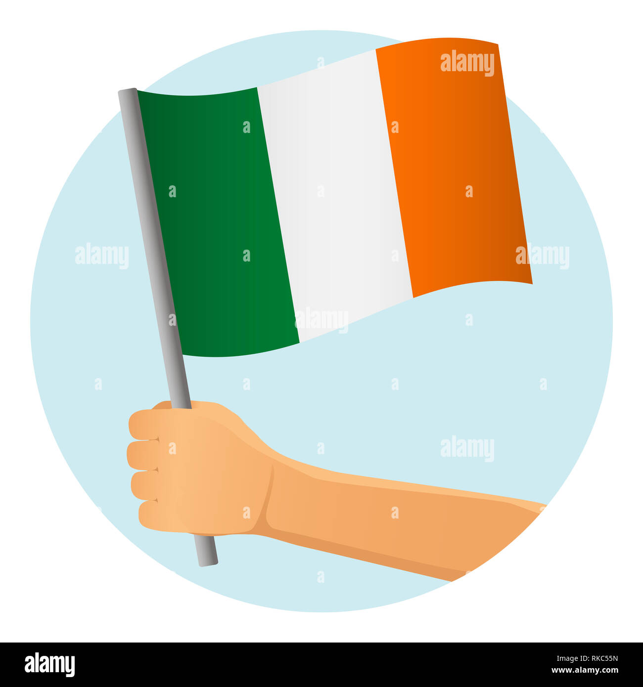 waving irish flag tattoo