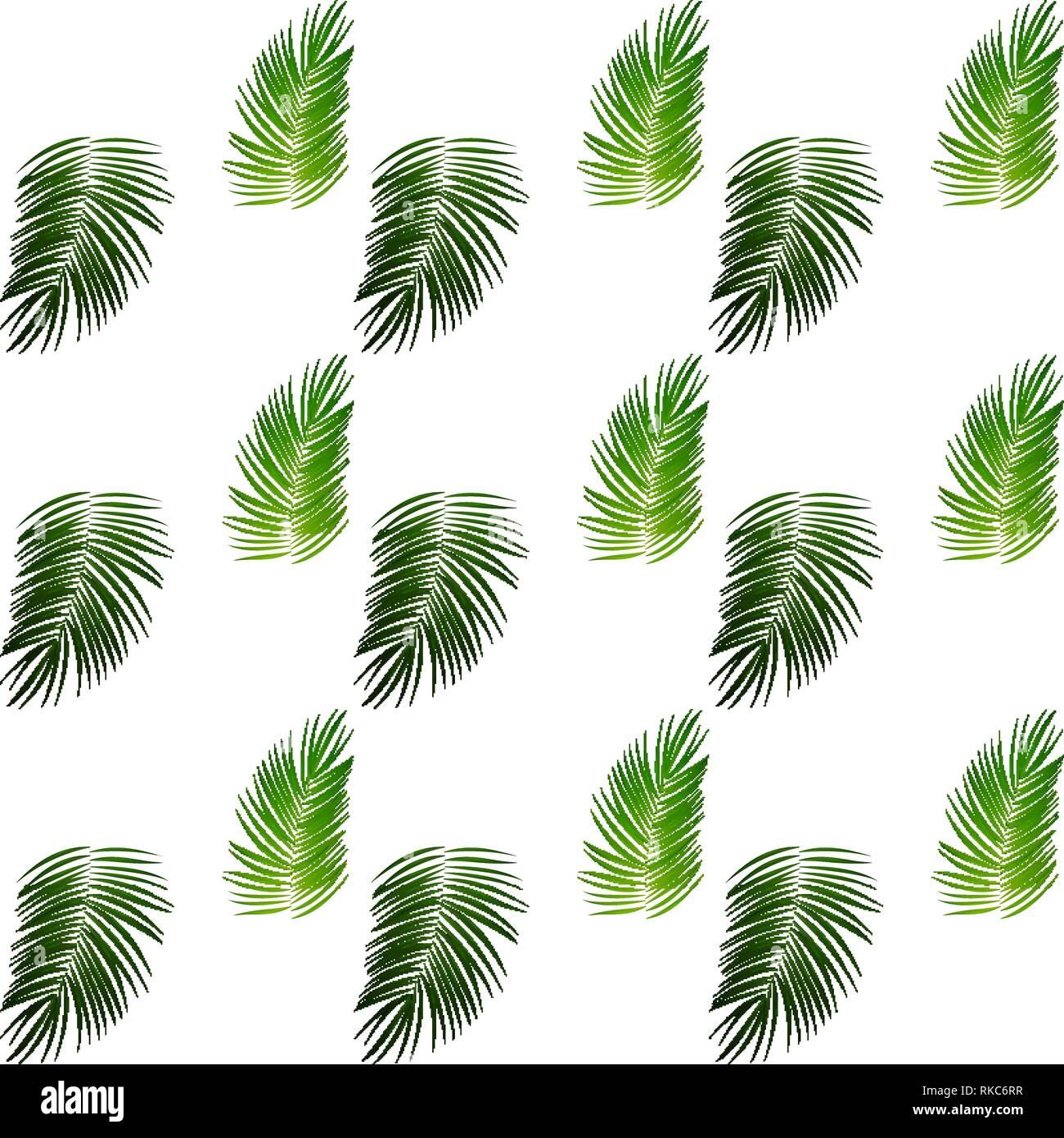 Palm Trees on White Background. Seamless pattern. Vector Illustration Stock Vector