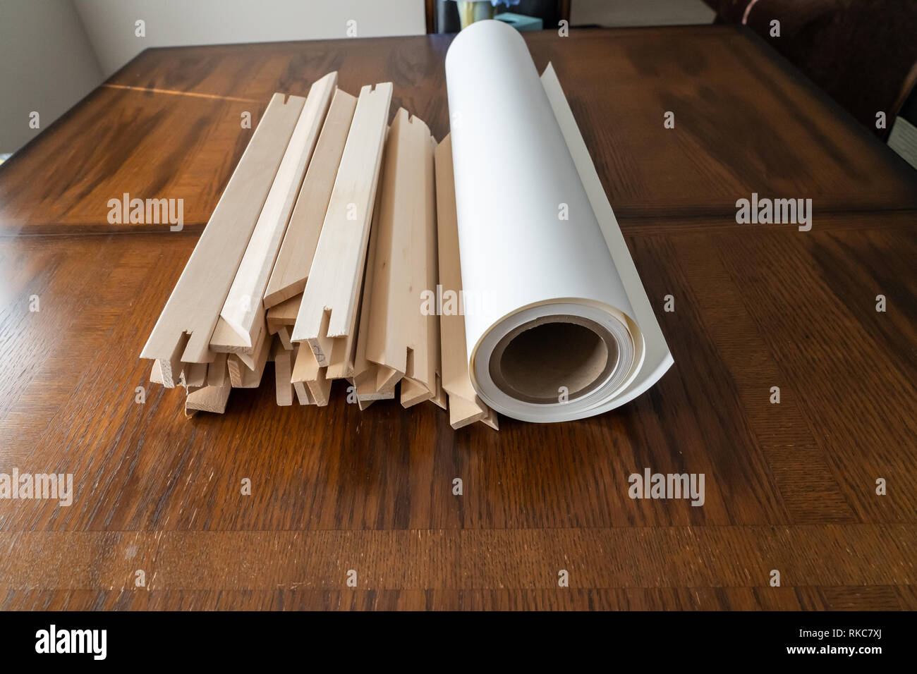 Roll of Fine Art Print Paper with Stretcher frames for print and