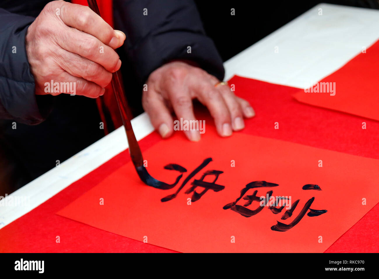 Rome, Italy. 10th Feb 2019. Celebrations for Chinese New Year 2019 in Rome. This year begins the year of the pig. Foto Samantha Zucchi Insidefoto Credit: insidefoto srl/Alamy Live News Stock Photo