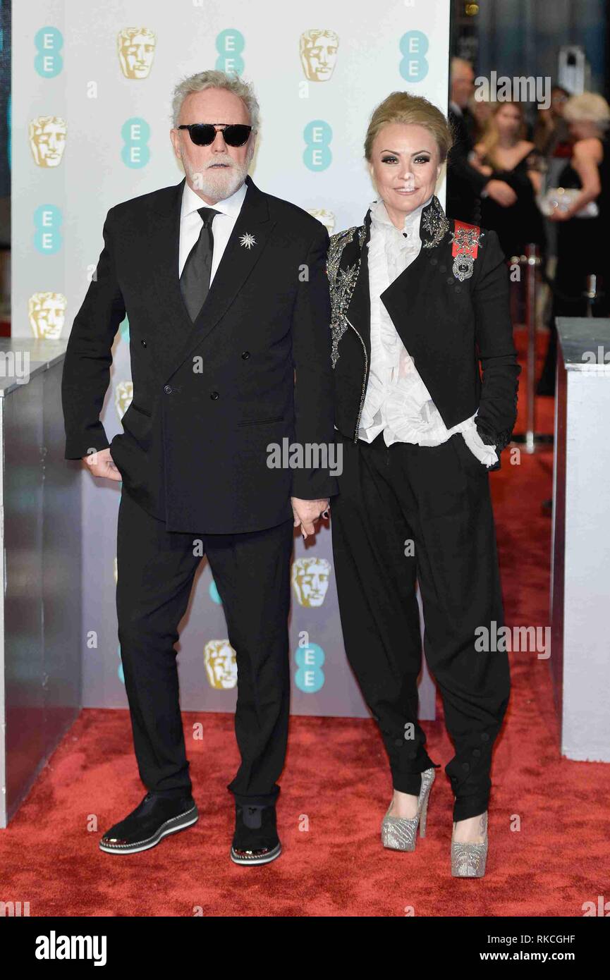 LONDON, UK FEBRUARY 10 Roger Taylor and Sarina Potgieter at the 72nd