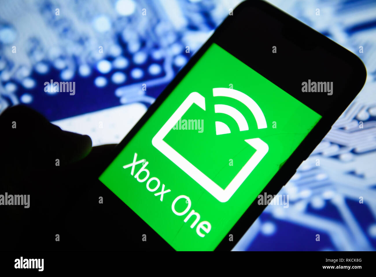 Xbox one logo is seen on an android mobile phone Stock Photo - Alamy