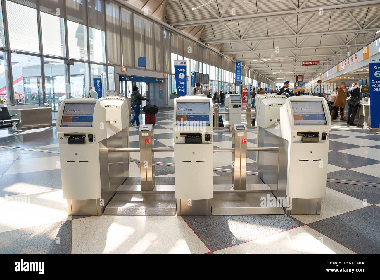 CHICAGO APRIL 05, 2016 inside of O'Hare International Airport. O