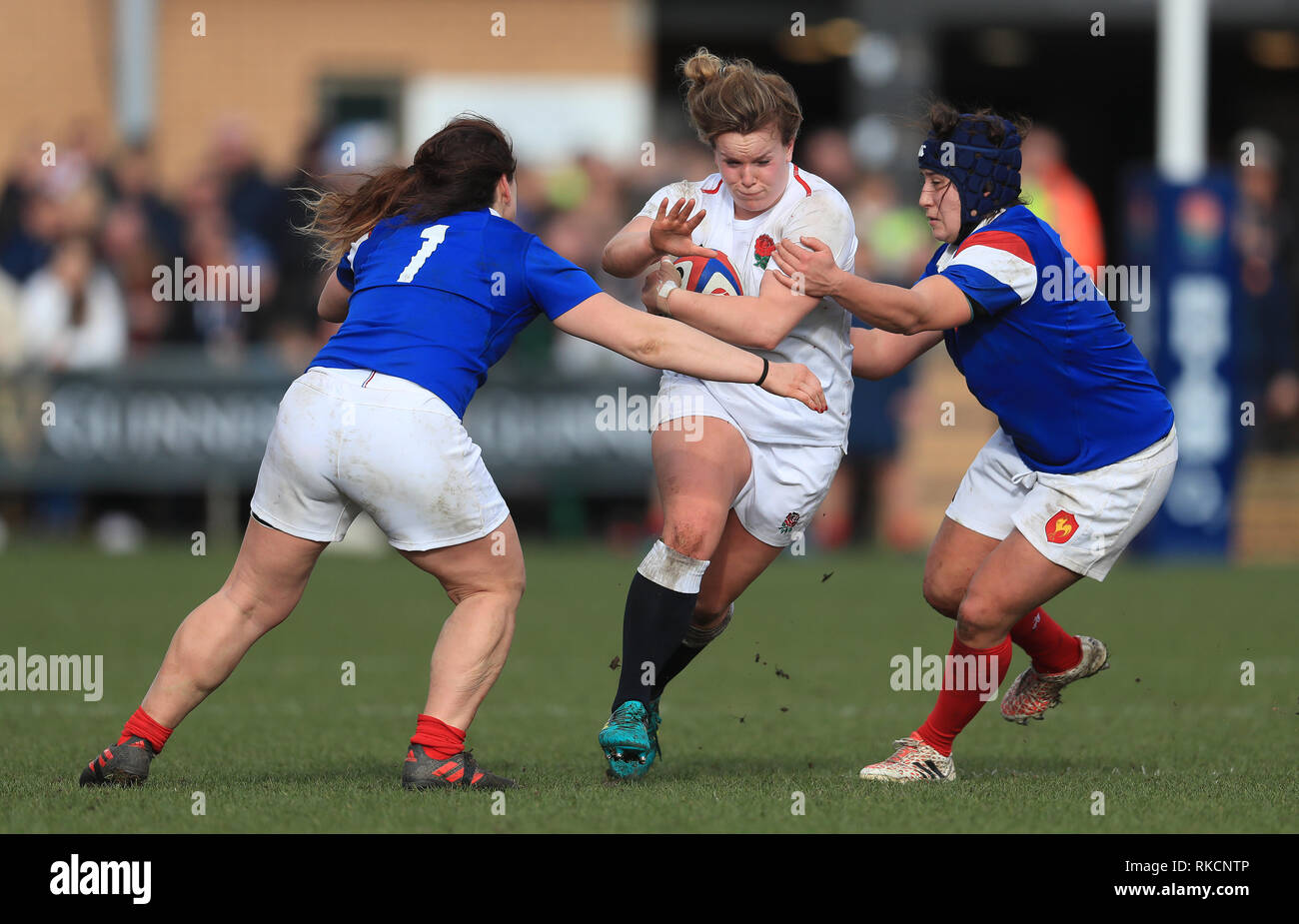 England S Lark Davies Is Tackled By France S Lise Arricastre And Clara Joyeux During The Women S Six Nations Match At Castle Park Doncaster Stock Photo Alamy England S Lark Davies Is Tackled By France S Lise Arricastre And Clara Joyeux During The Women S Six Nations Match At Castle Park Doncaster Stock Photo Alamy