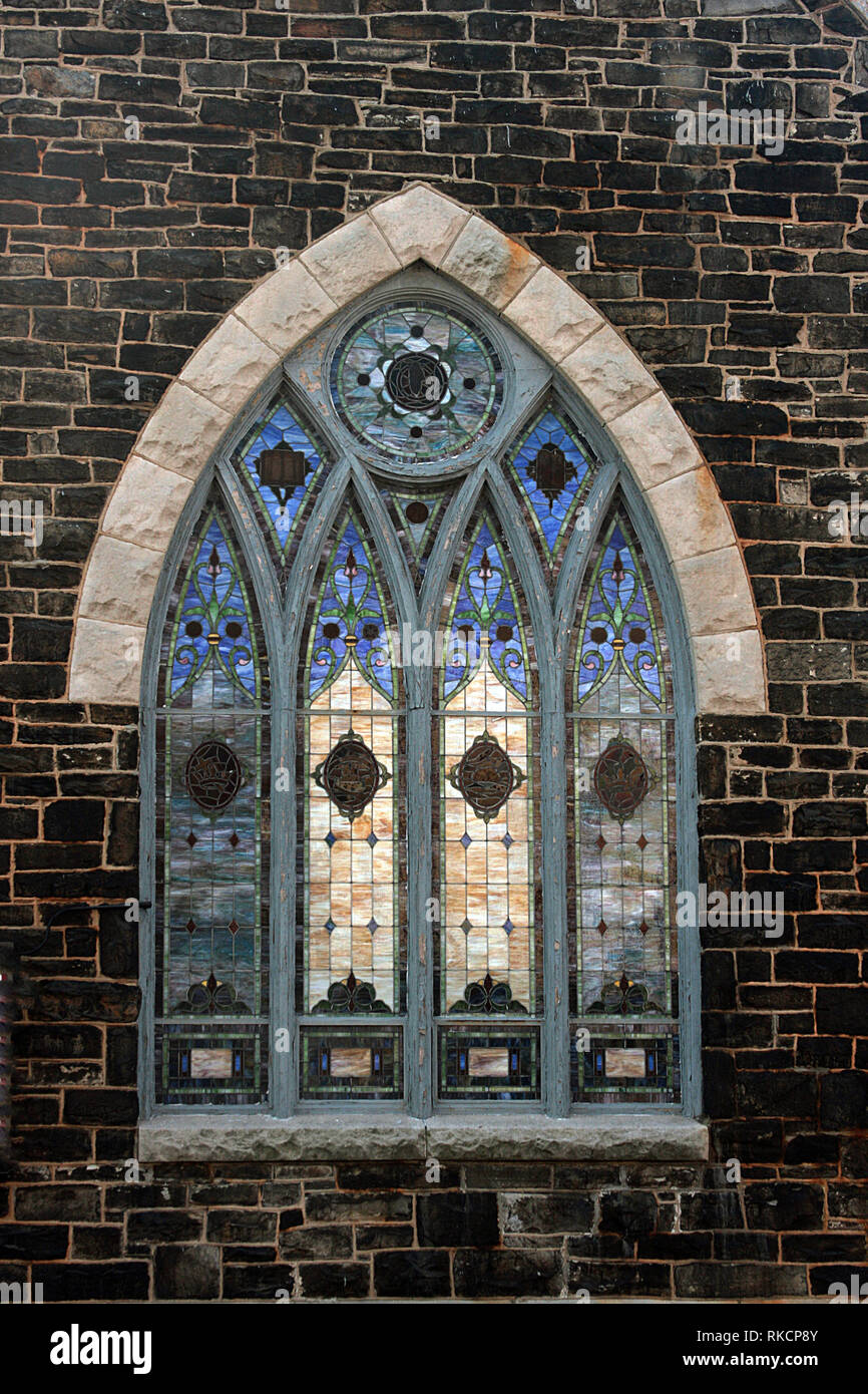 Stained glass window of church in Baltimore, MD Stock Photo Alamy