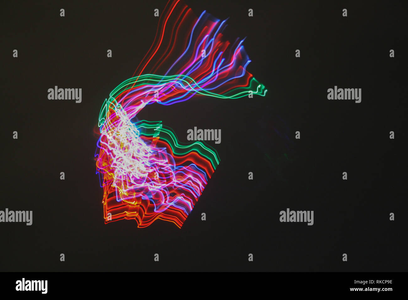 Drone lights at night in Singapore Stock Photo Alamy