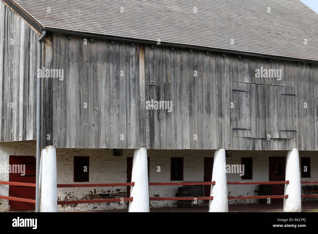 This barn was built in the 19th century. Stock Photo