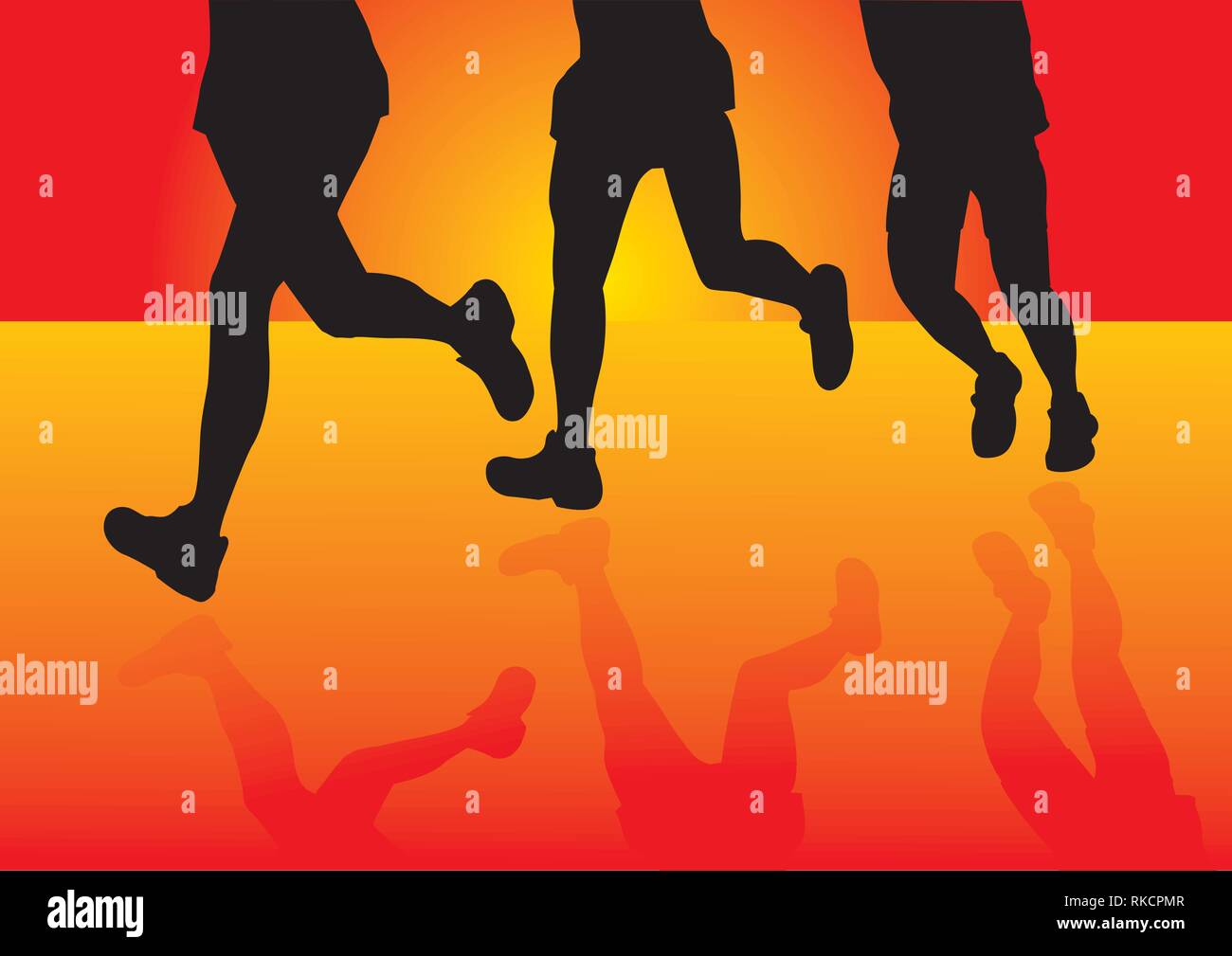 People in silhouette running marathon with colorful background - vector  illustration Stock Vector Image & Art - Alamy