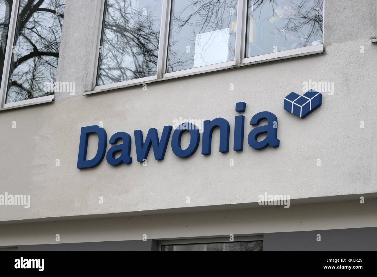 Schriftzug der Wohnungsgesellschaft Dawonia, vormals GBW Gruppe - Umfirmierung von GBW auf Dawonia Stock Photo
