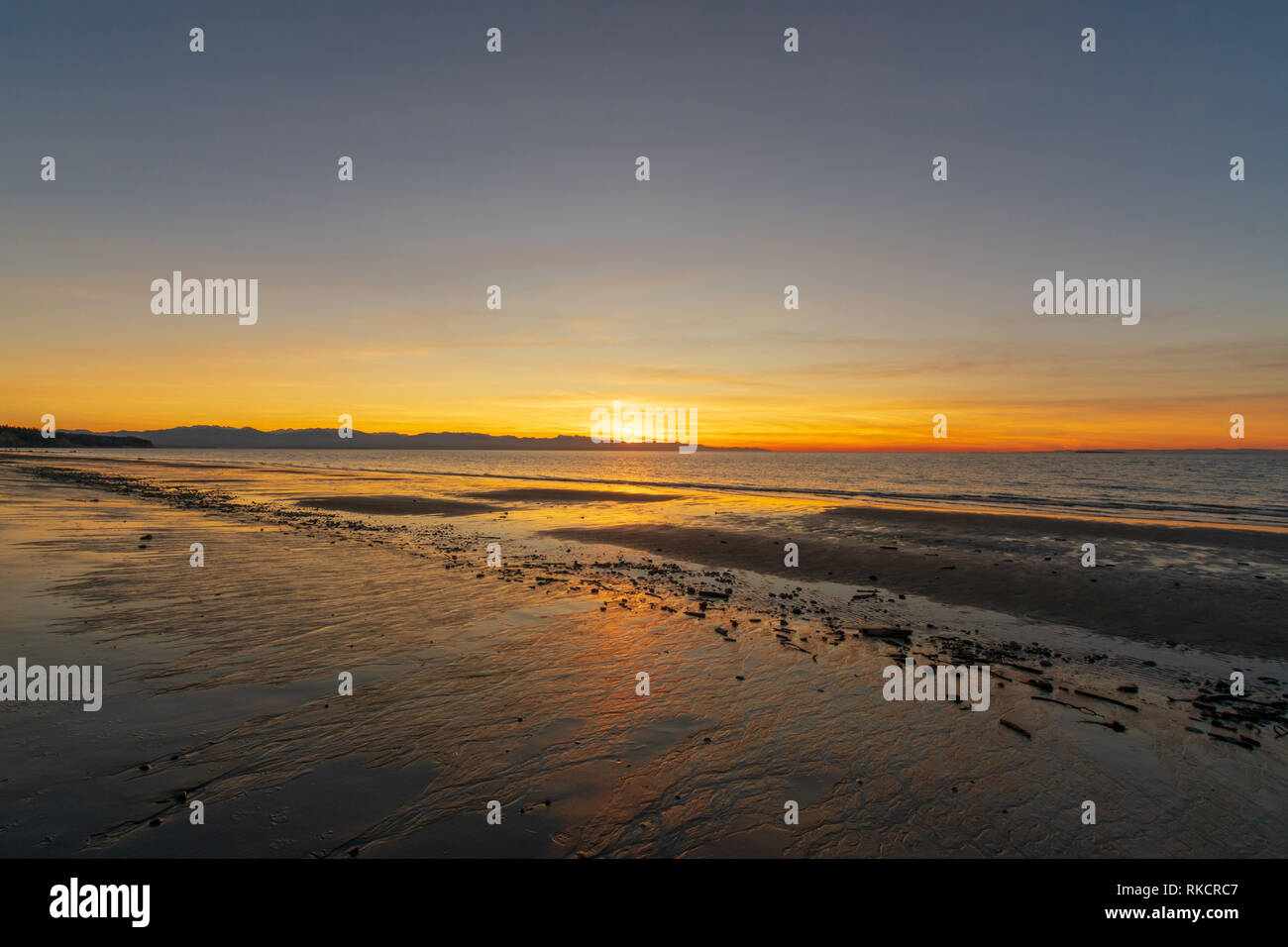 Whidbey Island Sunset Stock Photo Alamy