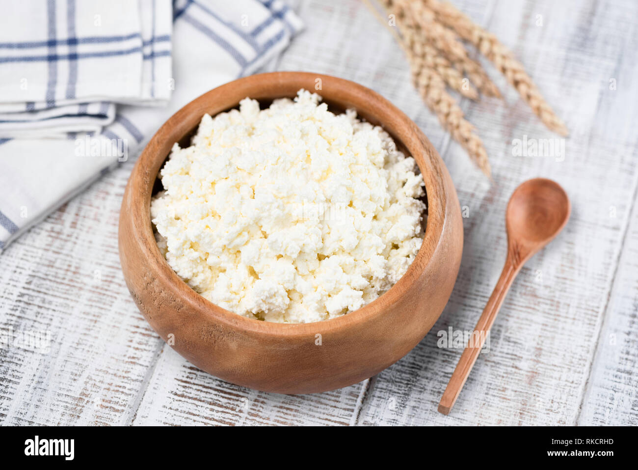 Cottage Cheese Or Tvorog In Bowl Rich In Calcium Healthy Food