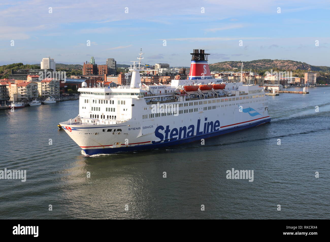 MS Stena Danica beim Auslaufen aus Göteborg Richtung Fredrikshavn Stock Photo