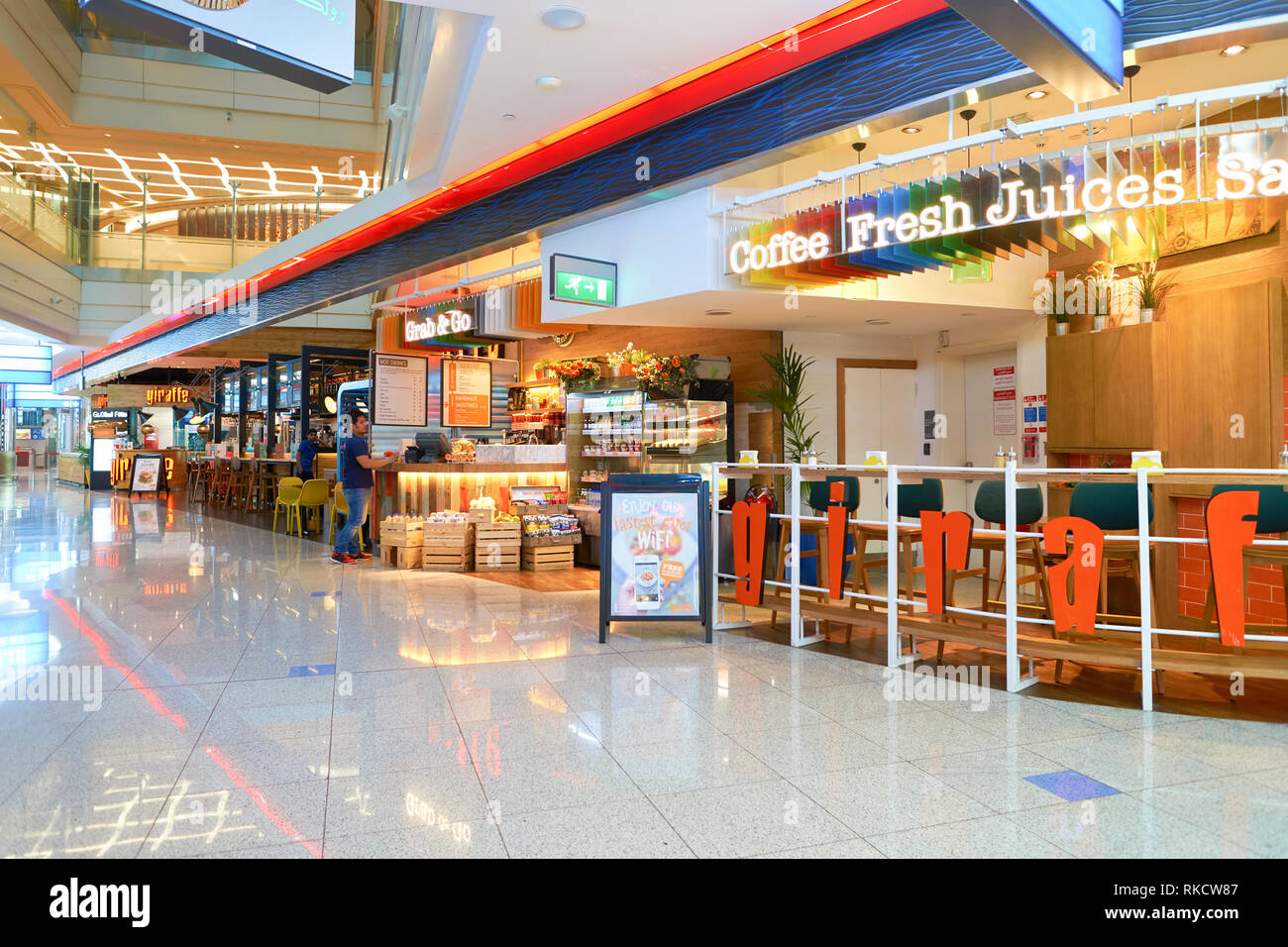 DUBAI, UAE CIRCA NOVEMBER, 2016 inside Dubai Airport. There are a
