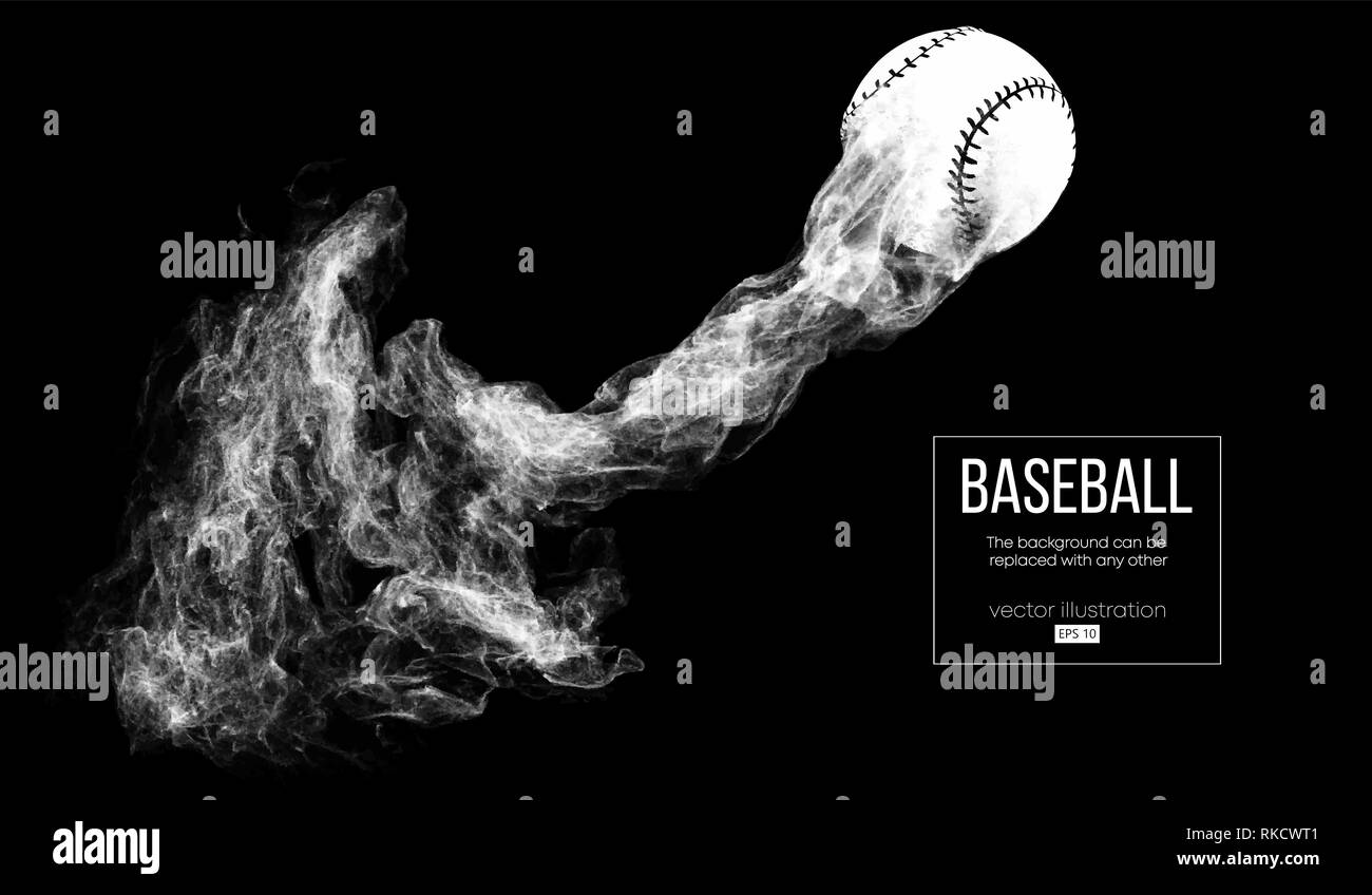 Abstract silhouette of a baseball ball Stock Vector