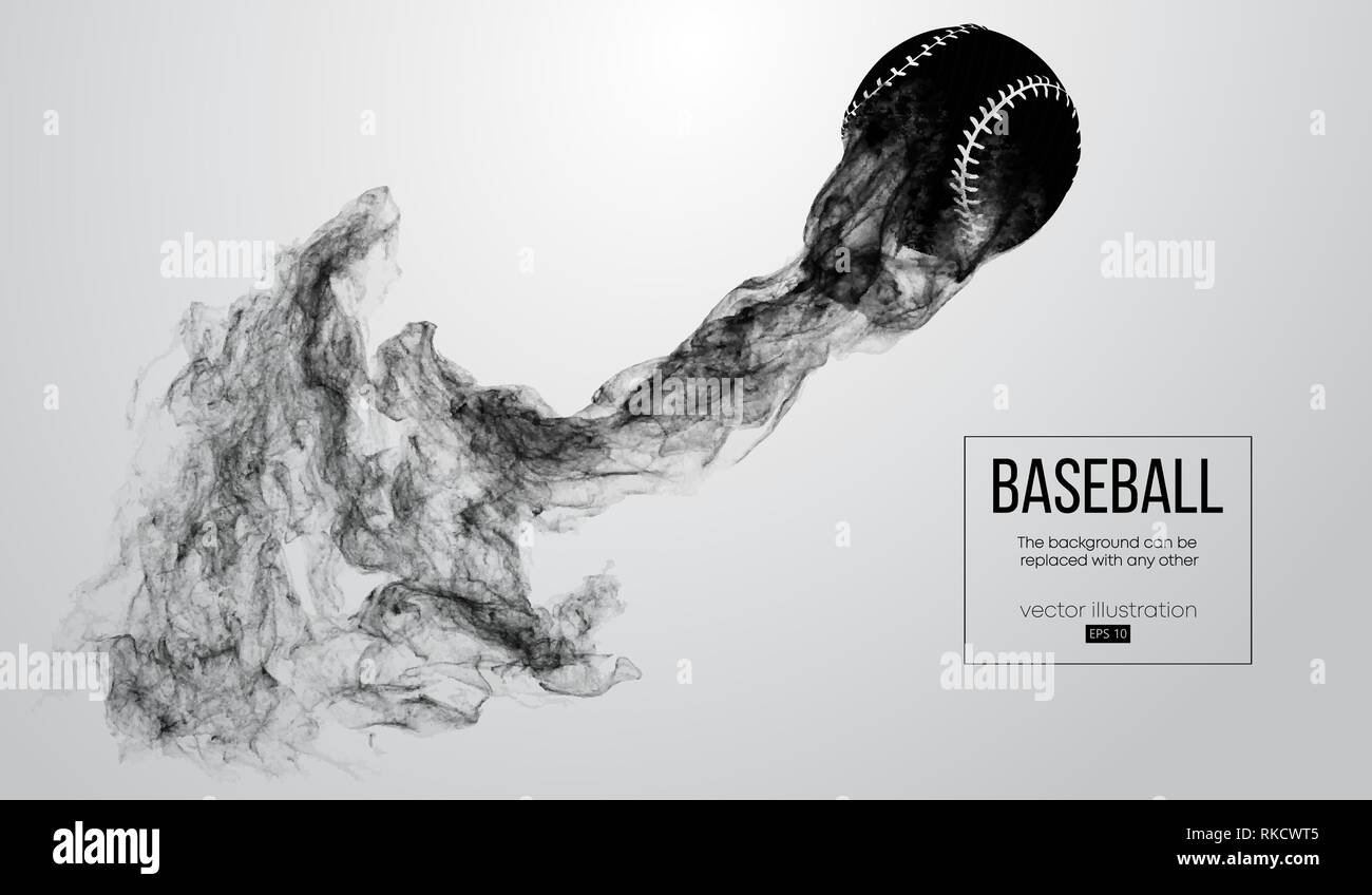 Abstract silhouette of a baseball ball Stock Vector