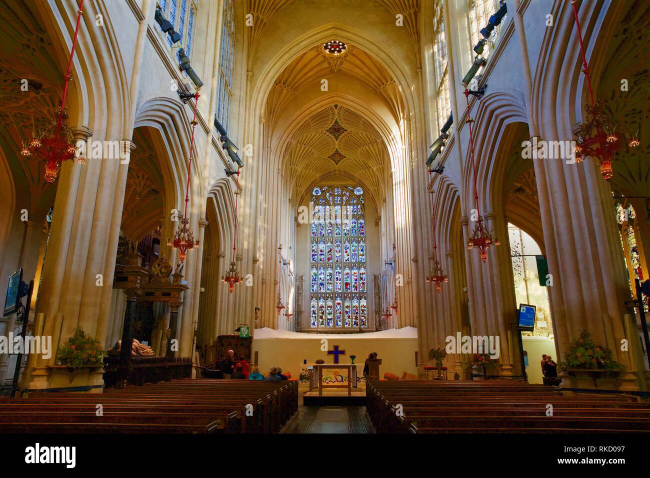 Bath Abbey, Bath,Somerset, England Stock Photo
