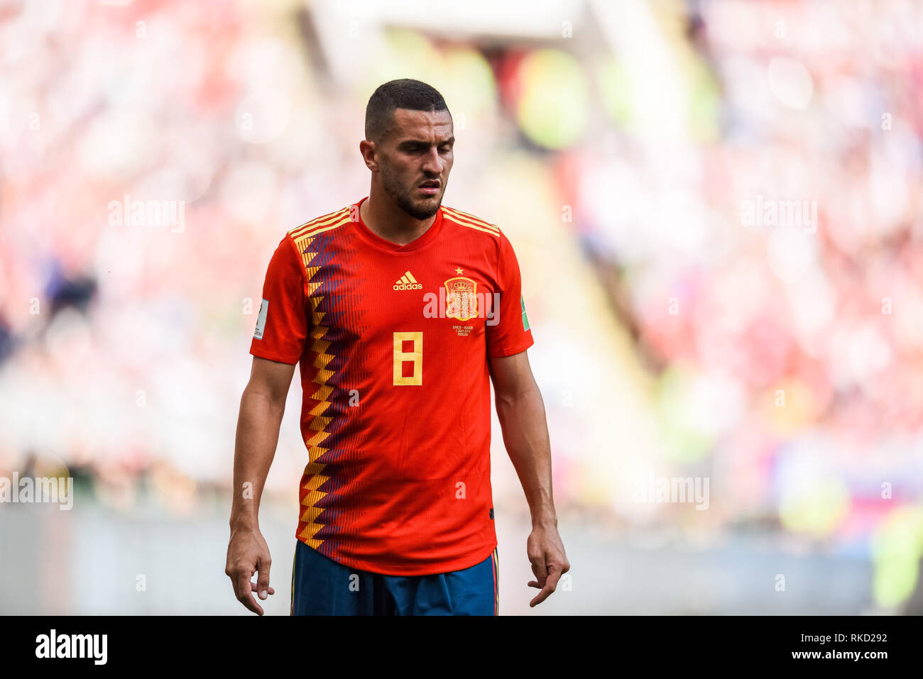 Moscow, Russia - July 1, 2018. Spain national football team midfielder Koke  during FIFA World Cup 2018 Round of 16 match Spain vs Russia Stock Photo -  Alamy