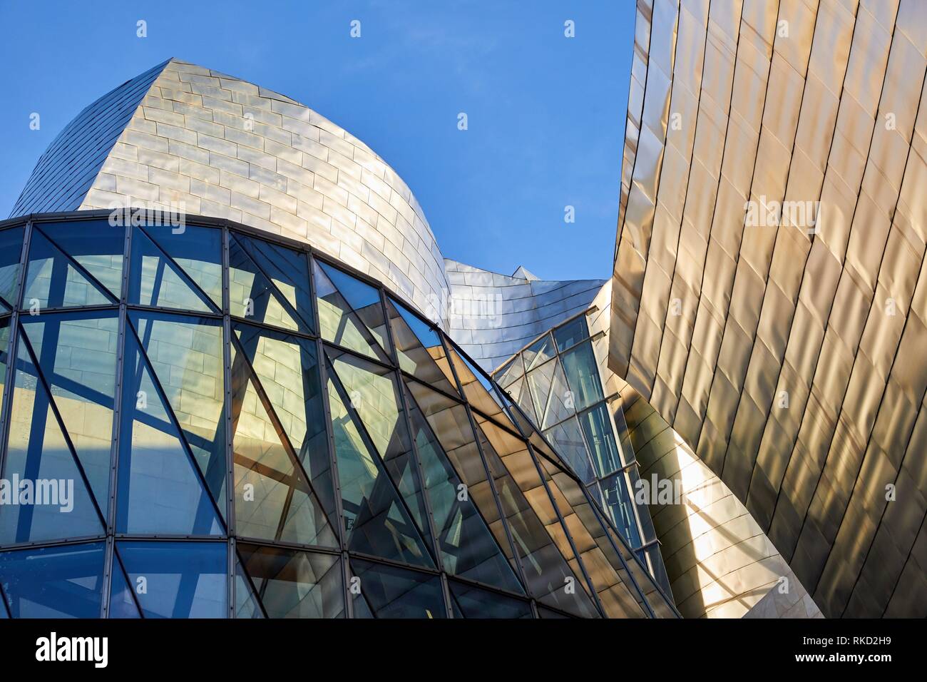 Guggenheim Museum, Bilbao, Bizkaia, Basque Country, Spain, Europe Stock Photo