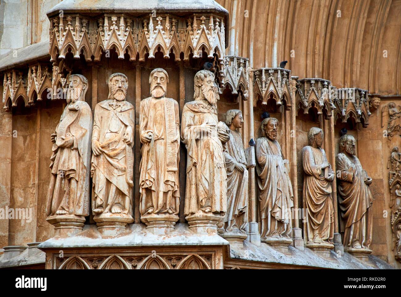 Statues of the Apostles in the main portal, Cathedral, Tarragona City