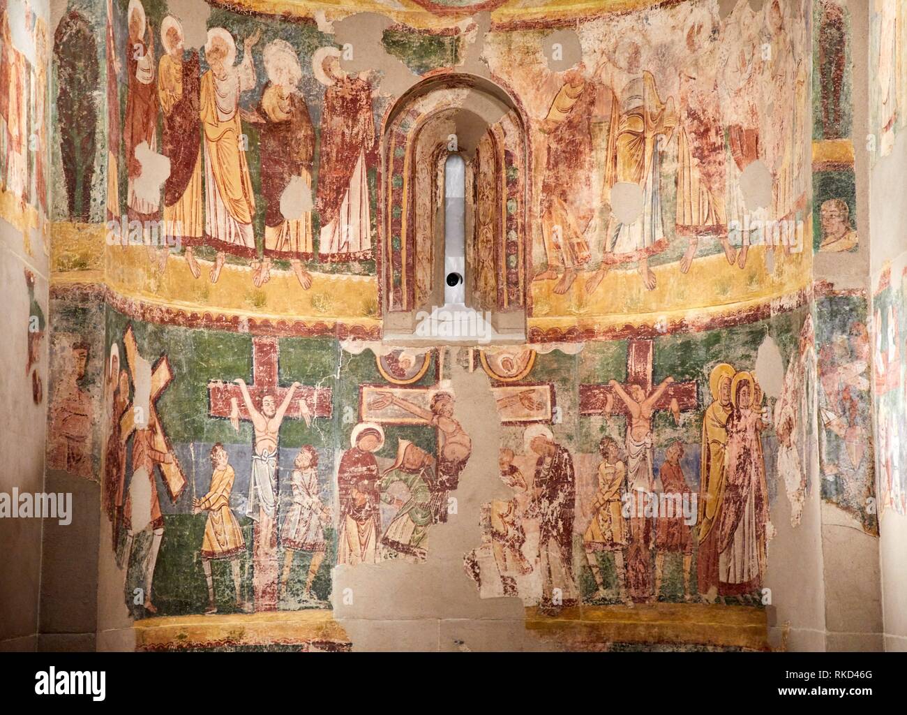 Mural paintings. Iglesia de los Santos Julian y Basilisa en Bagüés