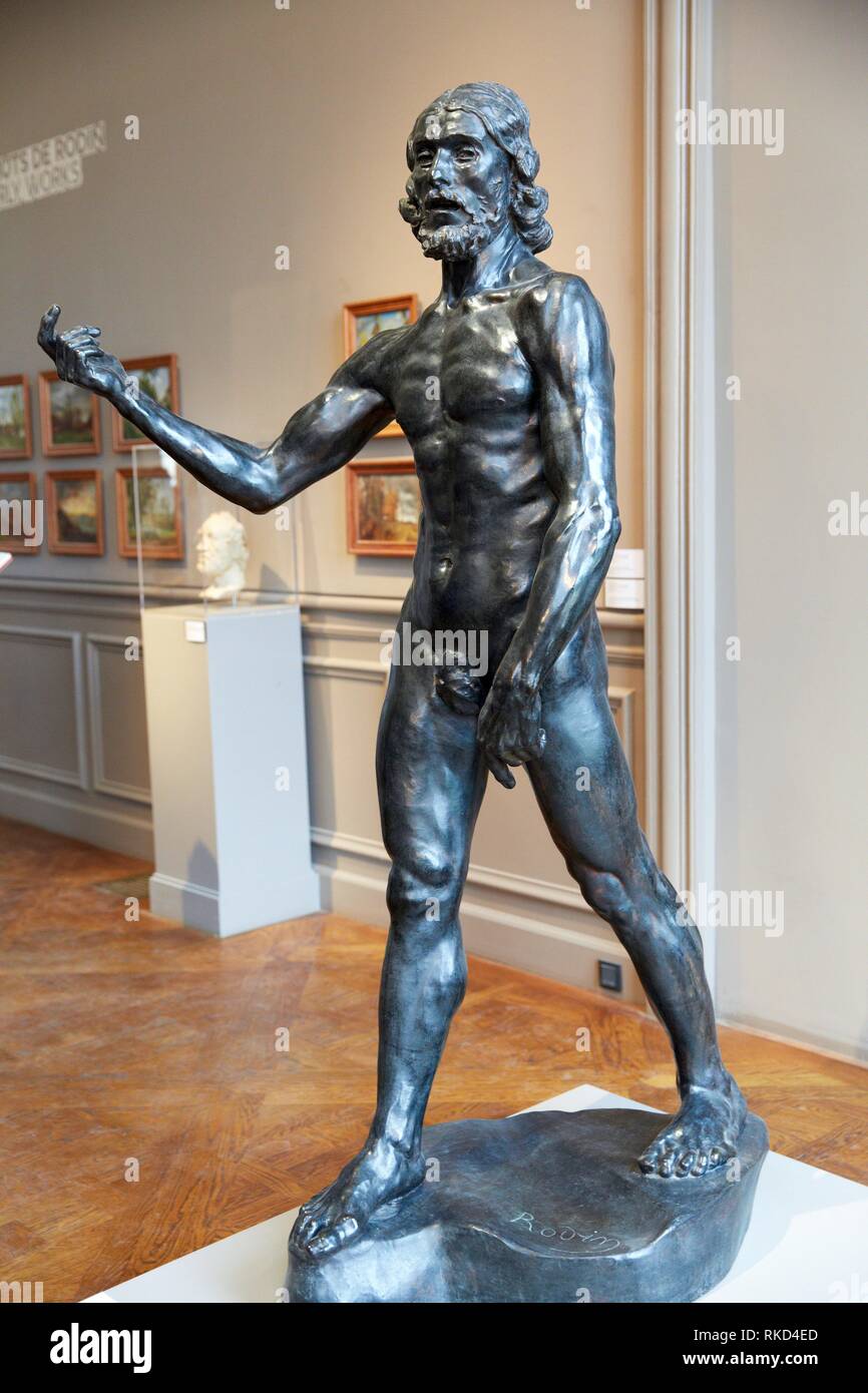 """Saint John the Baptist"". Sculpture by Auguste Rodin. Rodin Museum