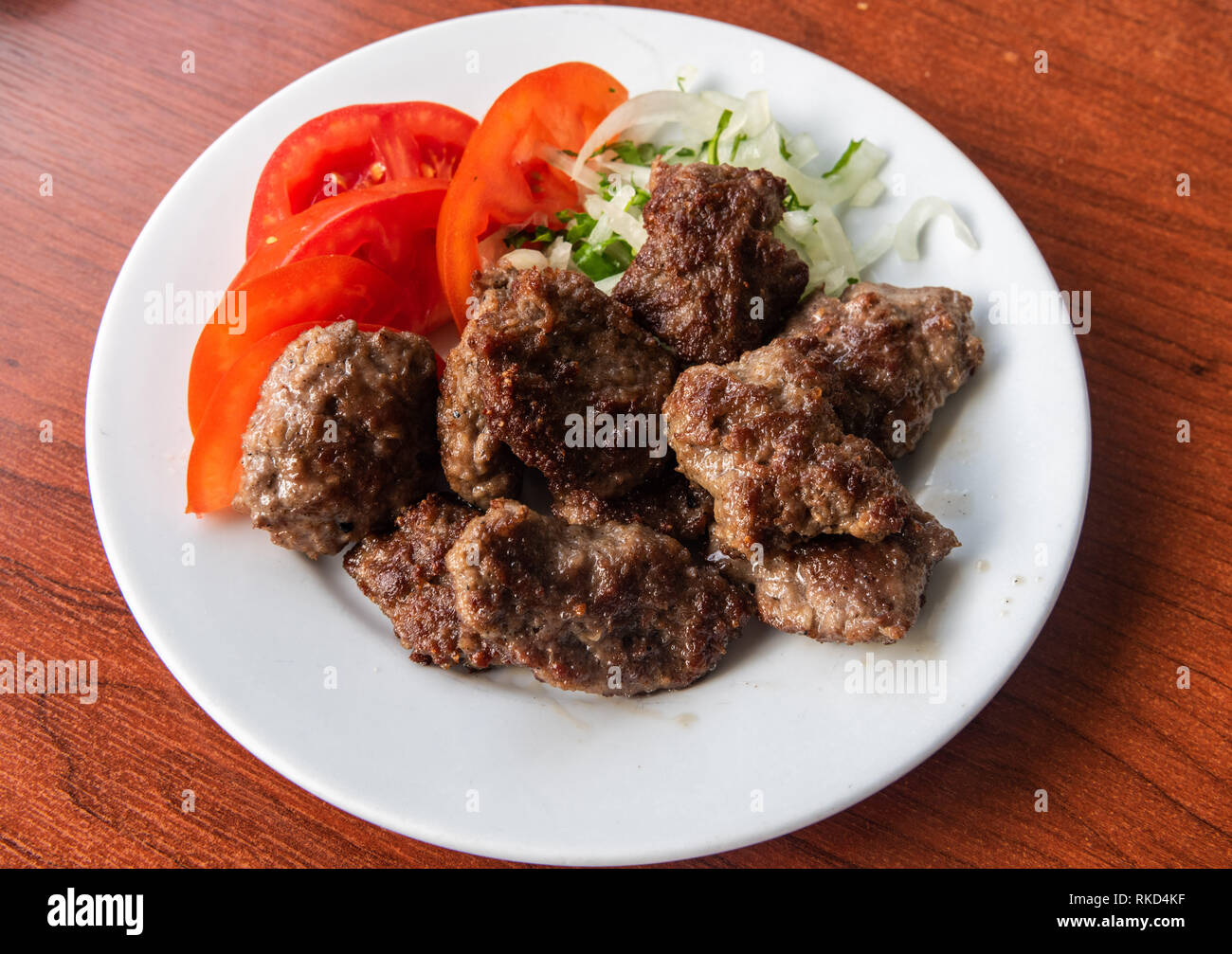 MacedonianAlbanian style kofte meatballs in Aegean Turkey Stock Photo Alamy