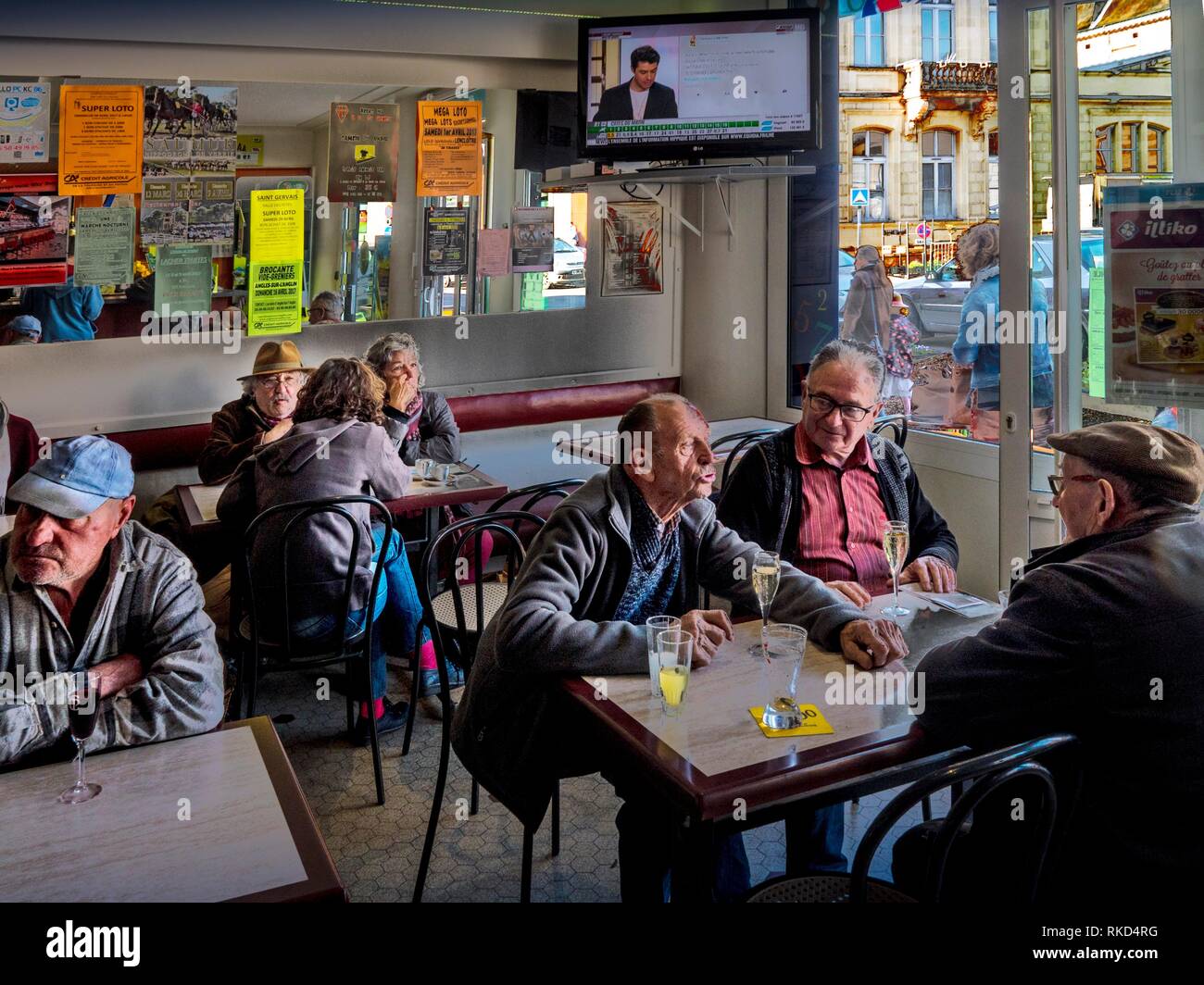 France Centre Vienne Pmu Bar At Lencloitre Stock Photo Alamy