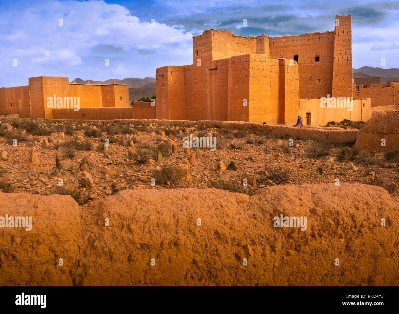 Morocco, old kasbah at Imiter. Stock Photo
