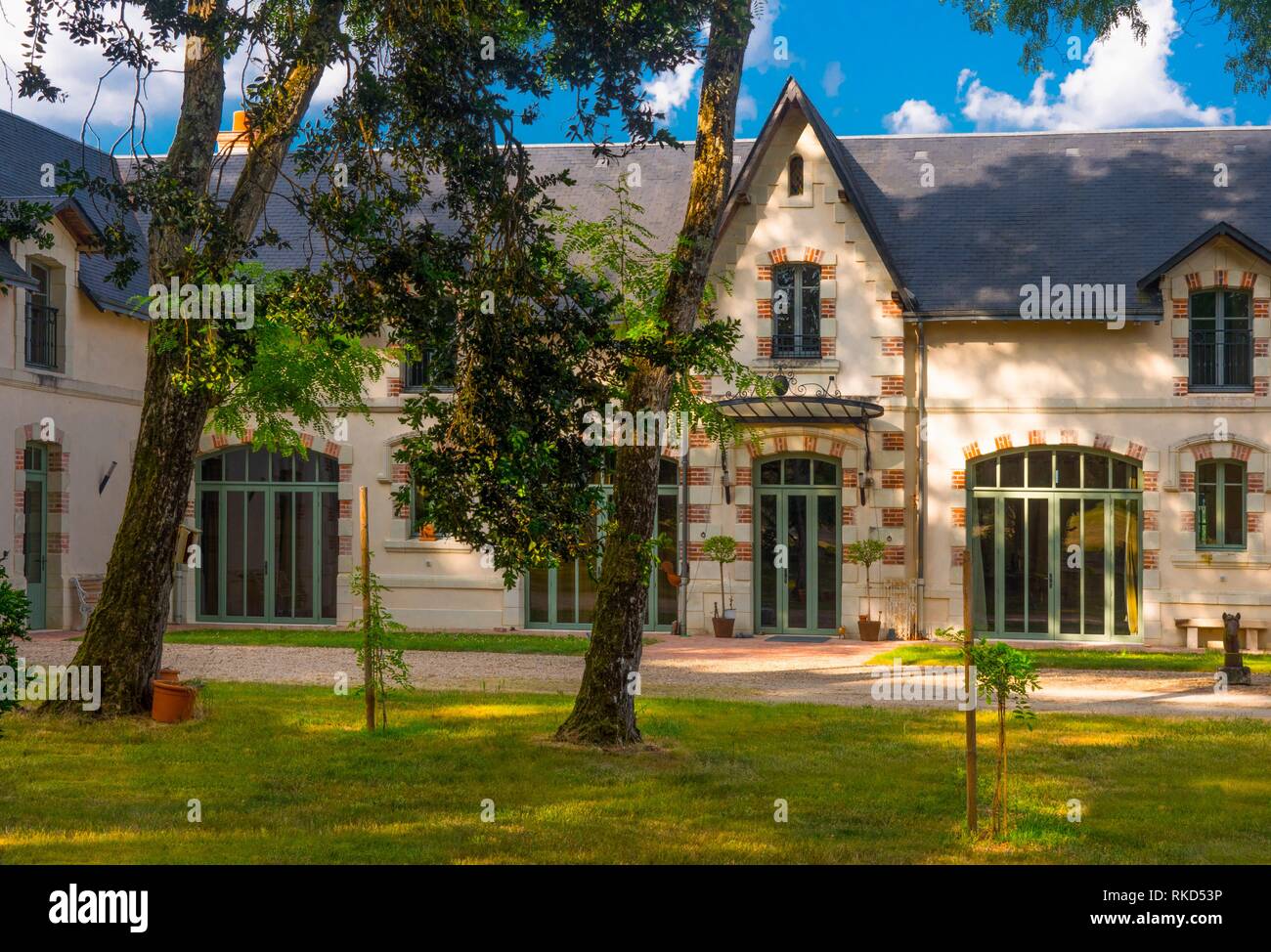 France, Nouvelle Aquitaine,Vienne, at the charming, deluxe, Maison d´Hôtess, Les Culturs, at Sossay. Stock Photo