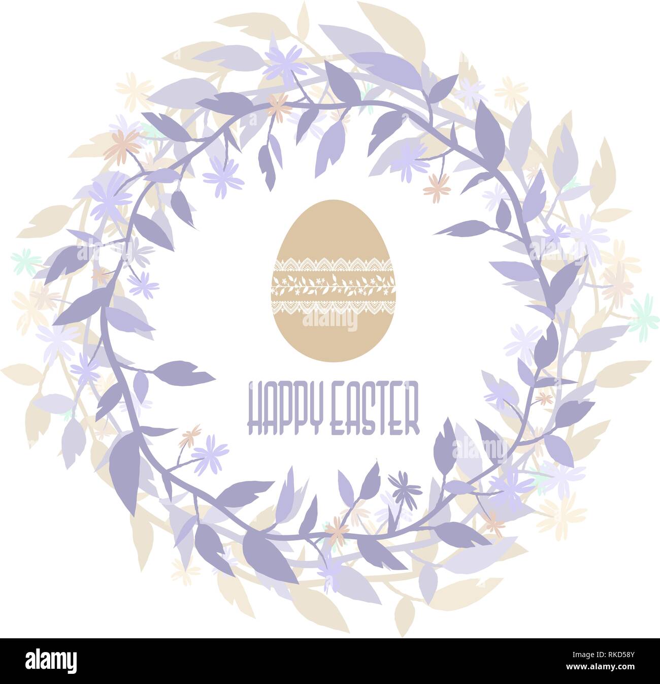 Easter vector composition. Isolated from the background. Eps 10 Stock Vector