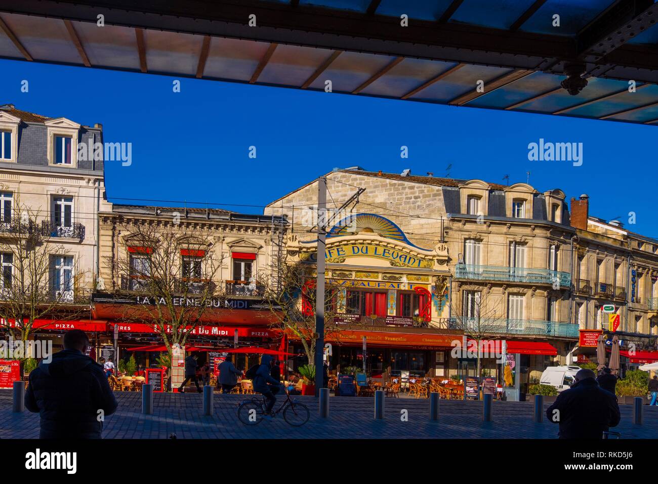 France, Nouvelle Aquitaine, Gironde, Gare saint Jean area at Bordeaux. Stock Photo