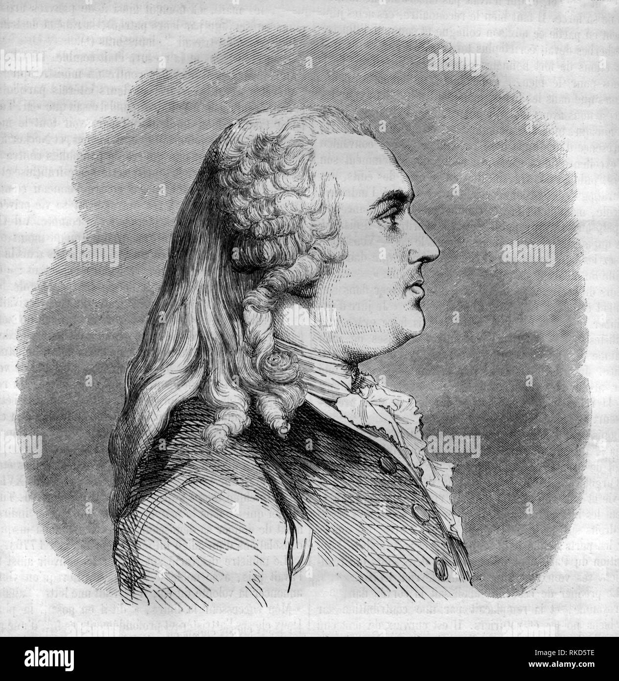 Anne Robert Jacques Turgot, Baron de l'Aulne (10 May 1727 - 18 March 1781), commonly known as Turgot, was a French economist and statesman. Stock Photo