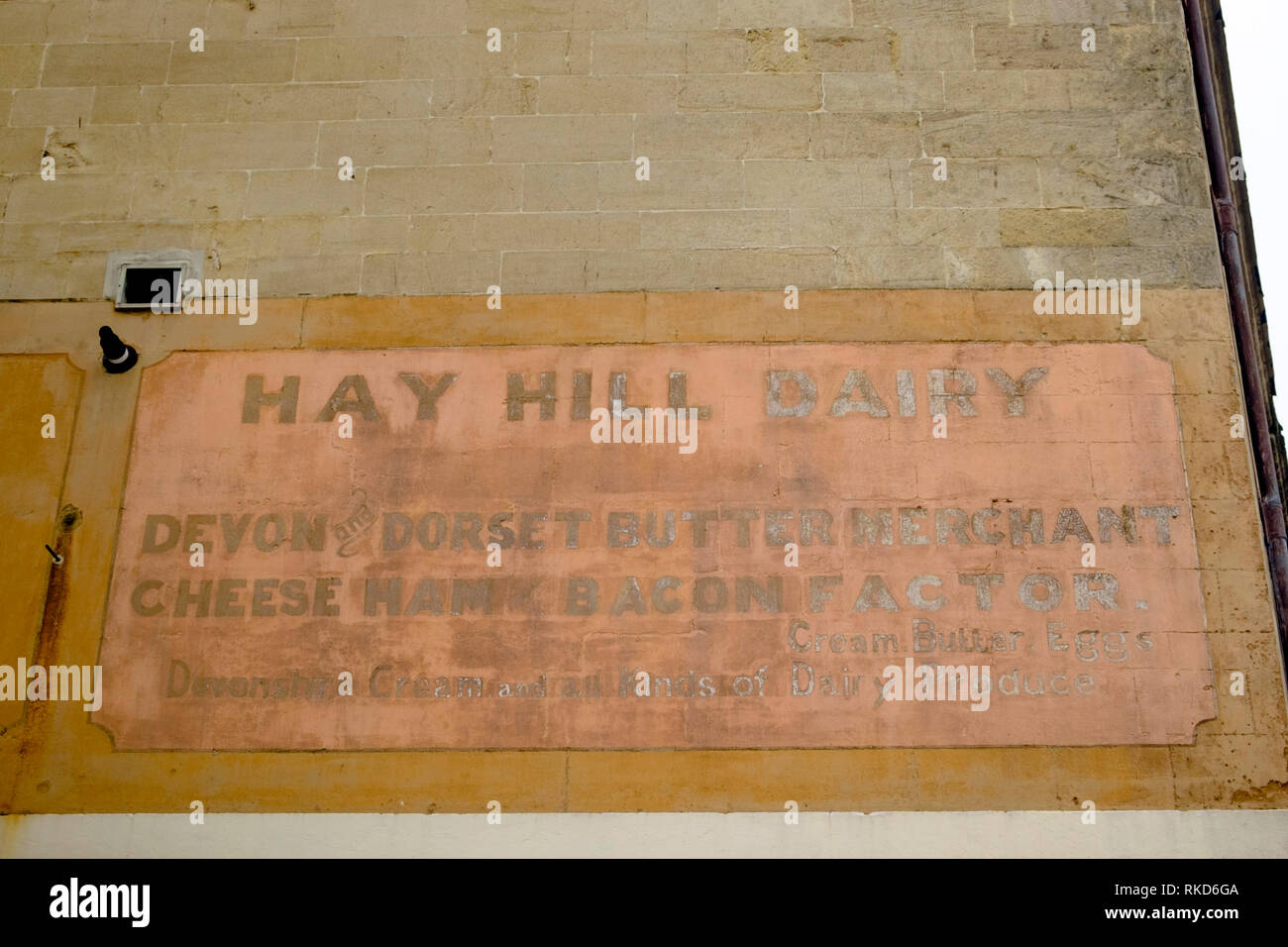 One of the many Ghost Signs in Bath somerset UK Stock Photo