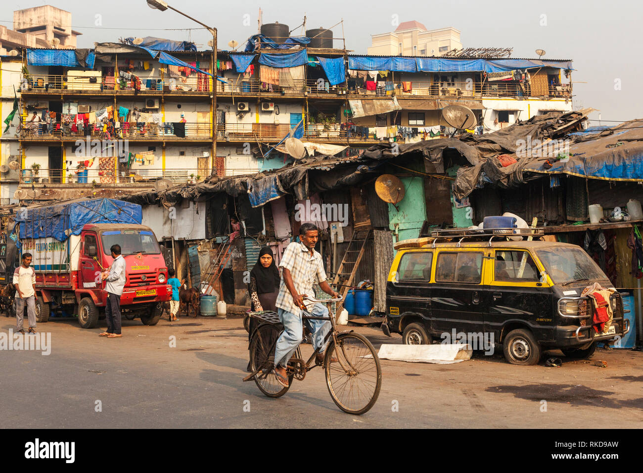 slums in Mumbai, India Stock Photo