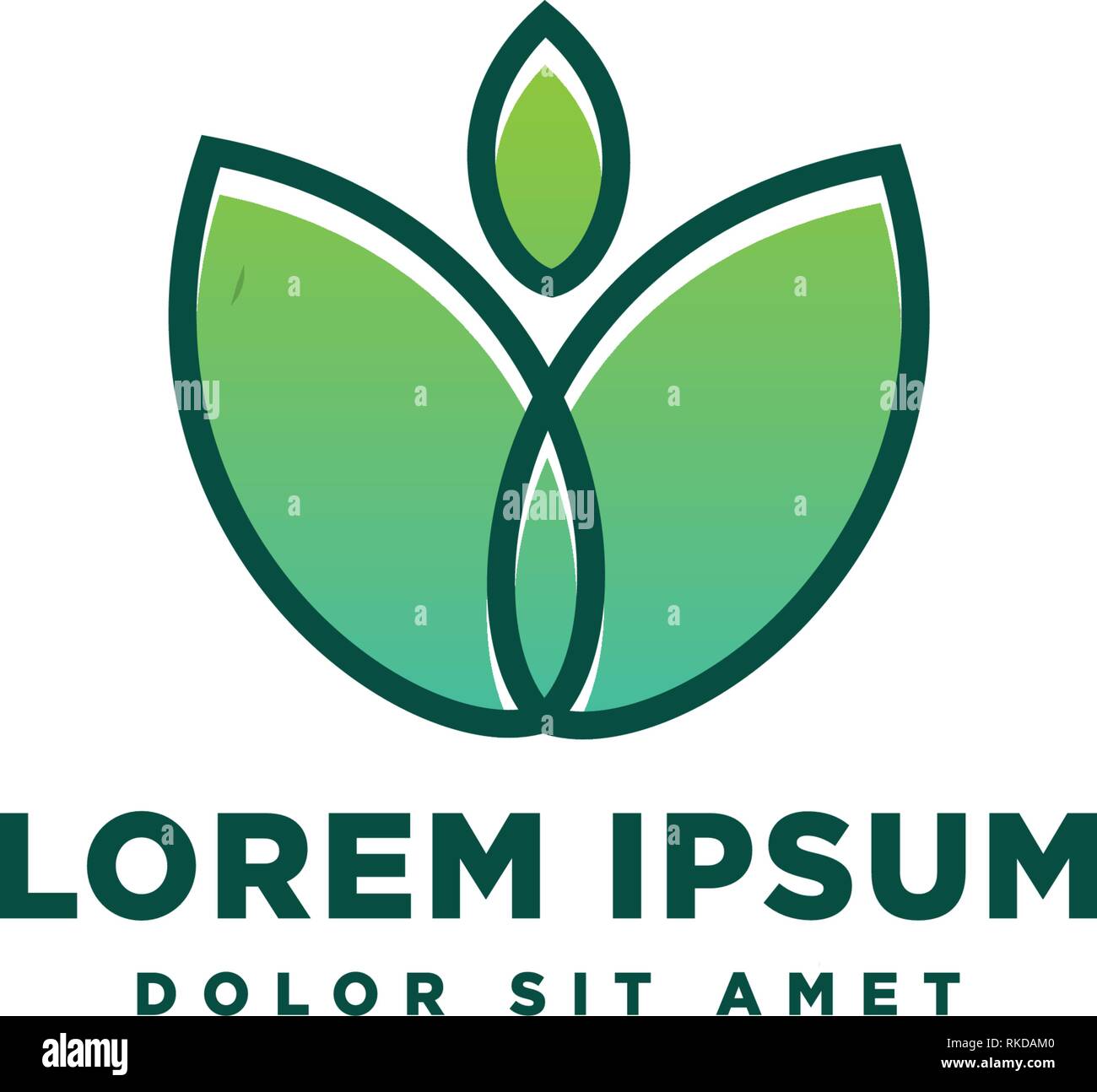 leaf nature eco logo template vector illustration icon element ...
