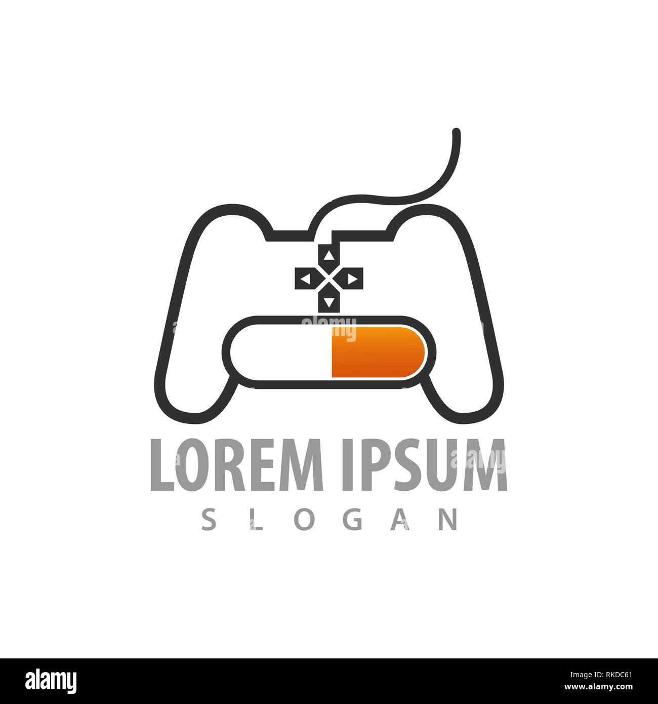 Game stick loading logo concept design. Symbol graphic template element Stock Vector