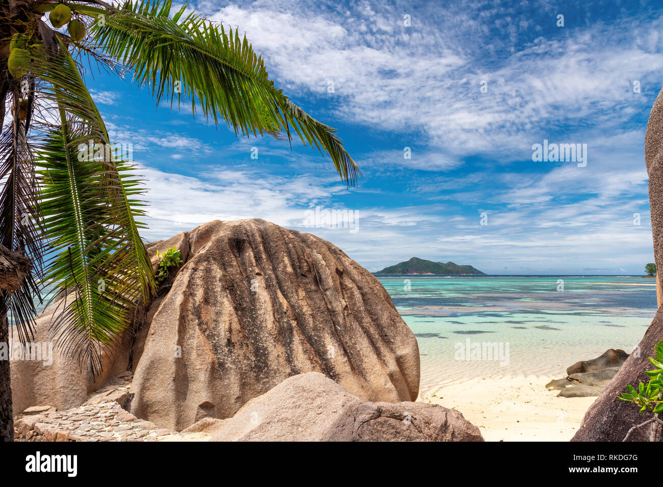 La Digue island, Seychelles Stock Photo