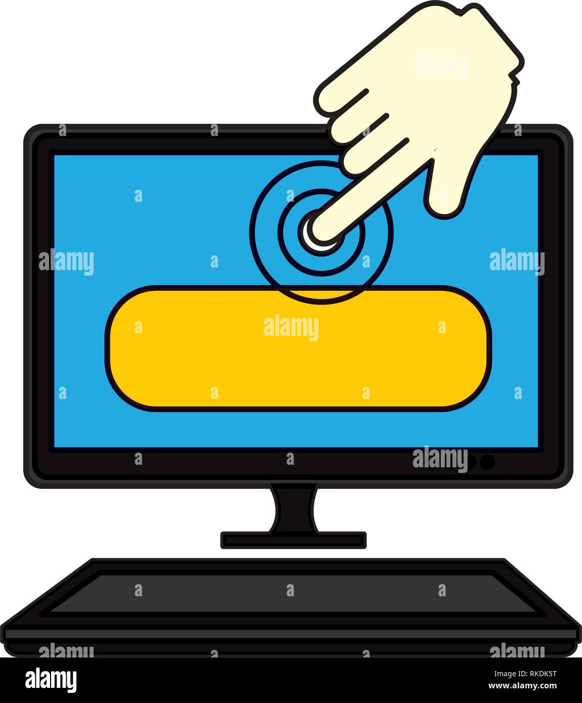 computer desktop with pointer mouse vector illustration design Stock ...