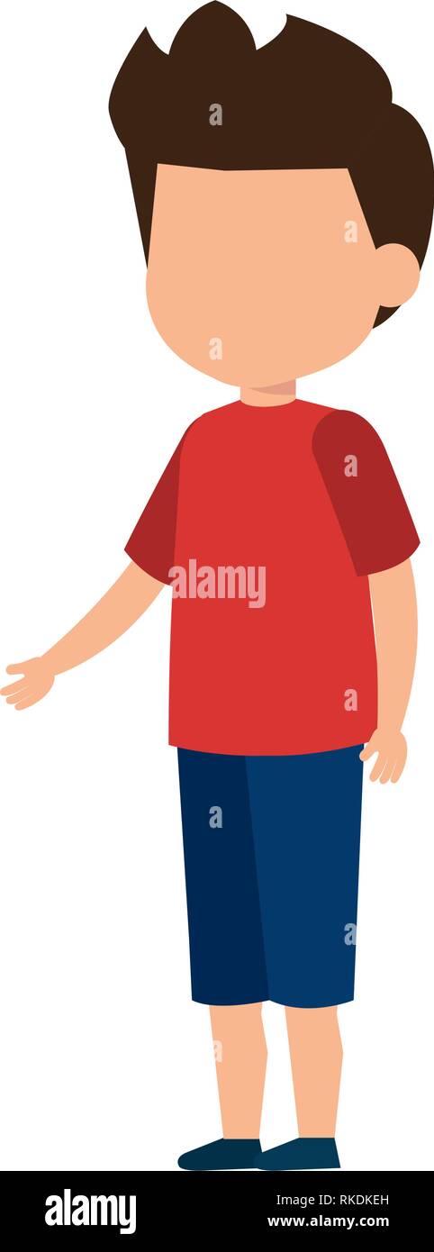 cute little boy character vector illustration design Stock Vector Image ...