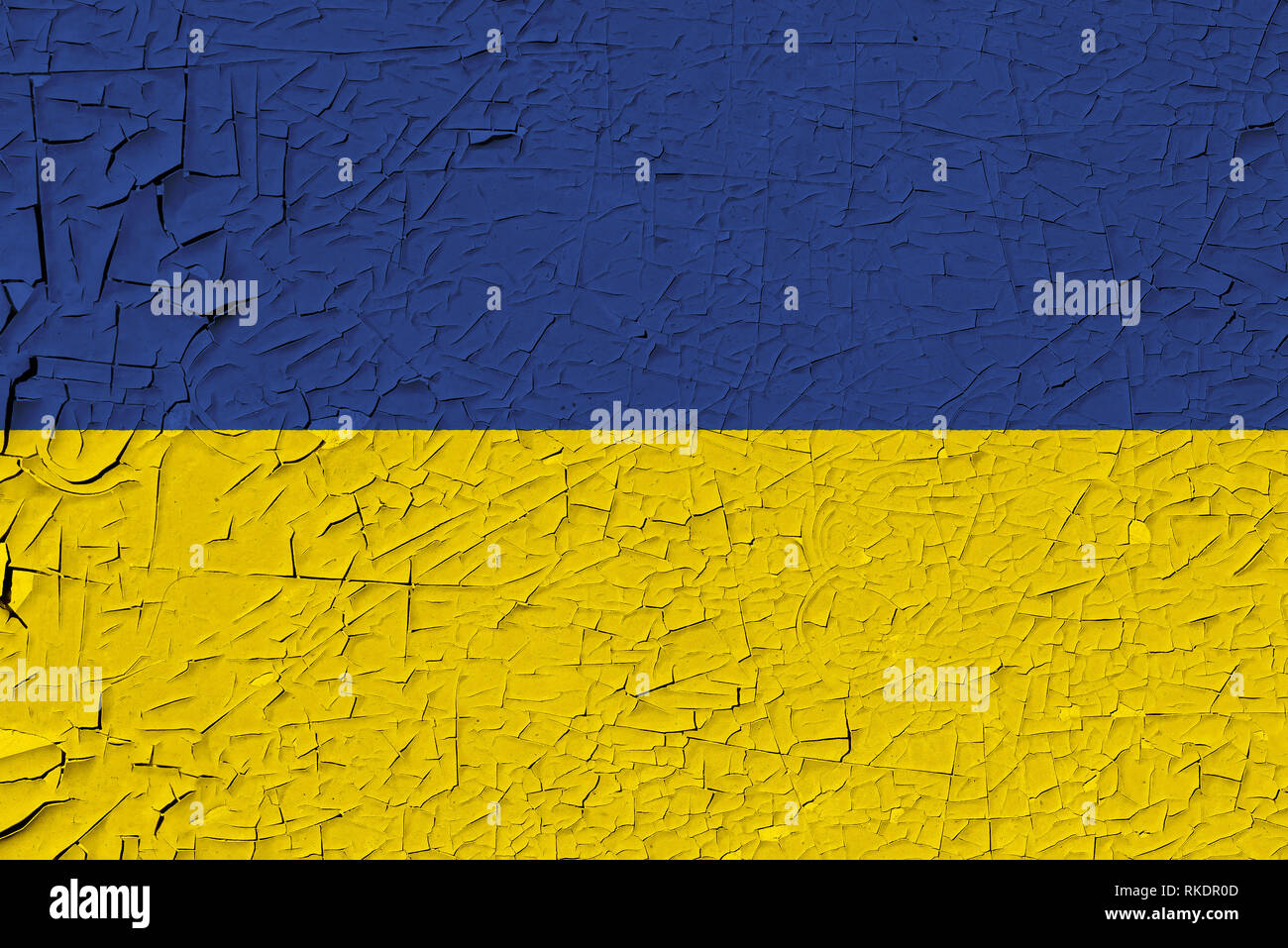 Ukraine painted flag Stock Photo Alamy