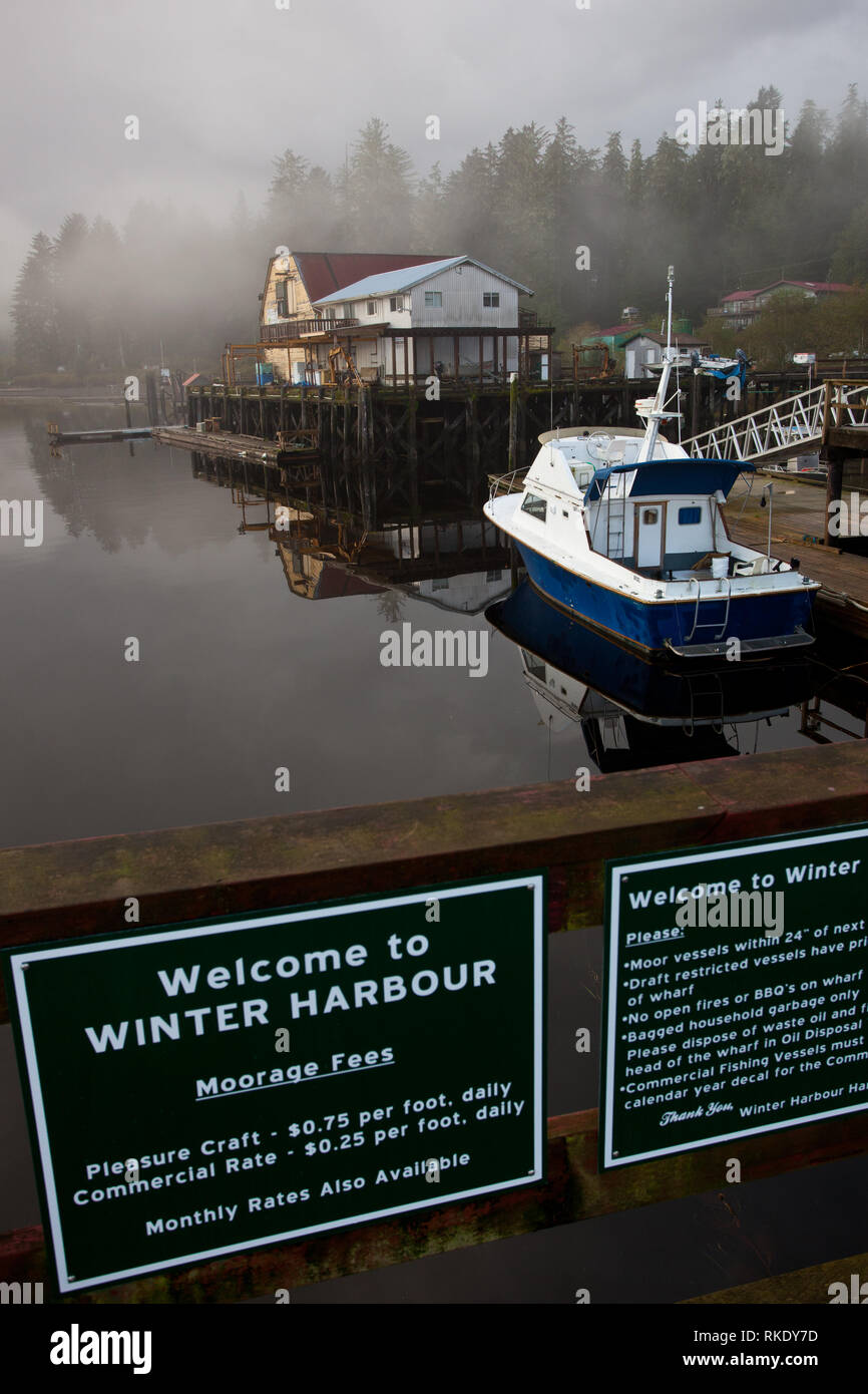 Winter Harbour, Vancouver Island, British Columbia, Canada Stock Photo