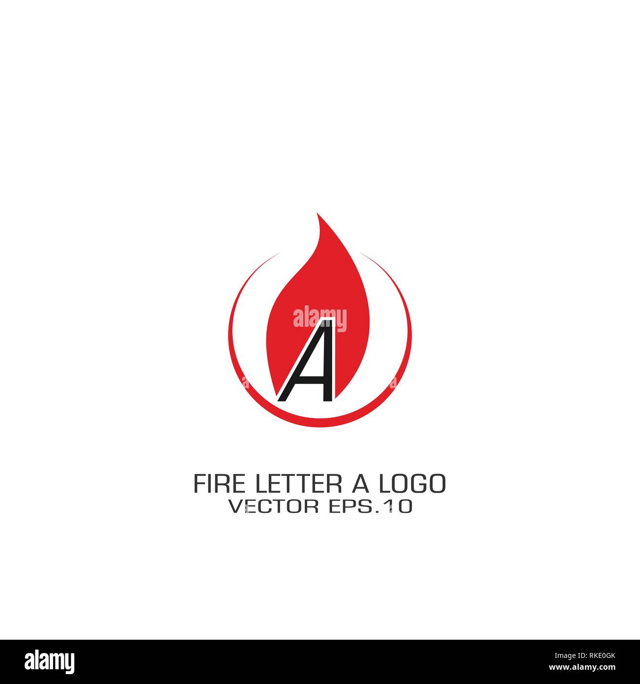 letter A logo design, fire graphic logo template, abstract business logo, vector icons. Stock Vector