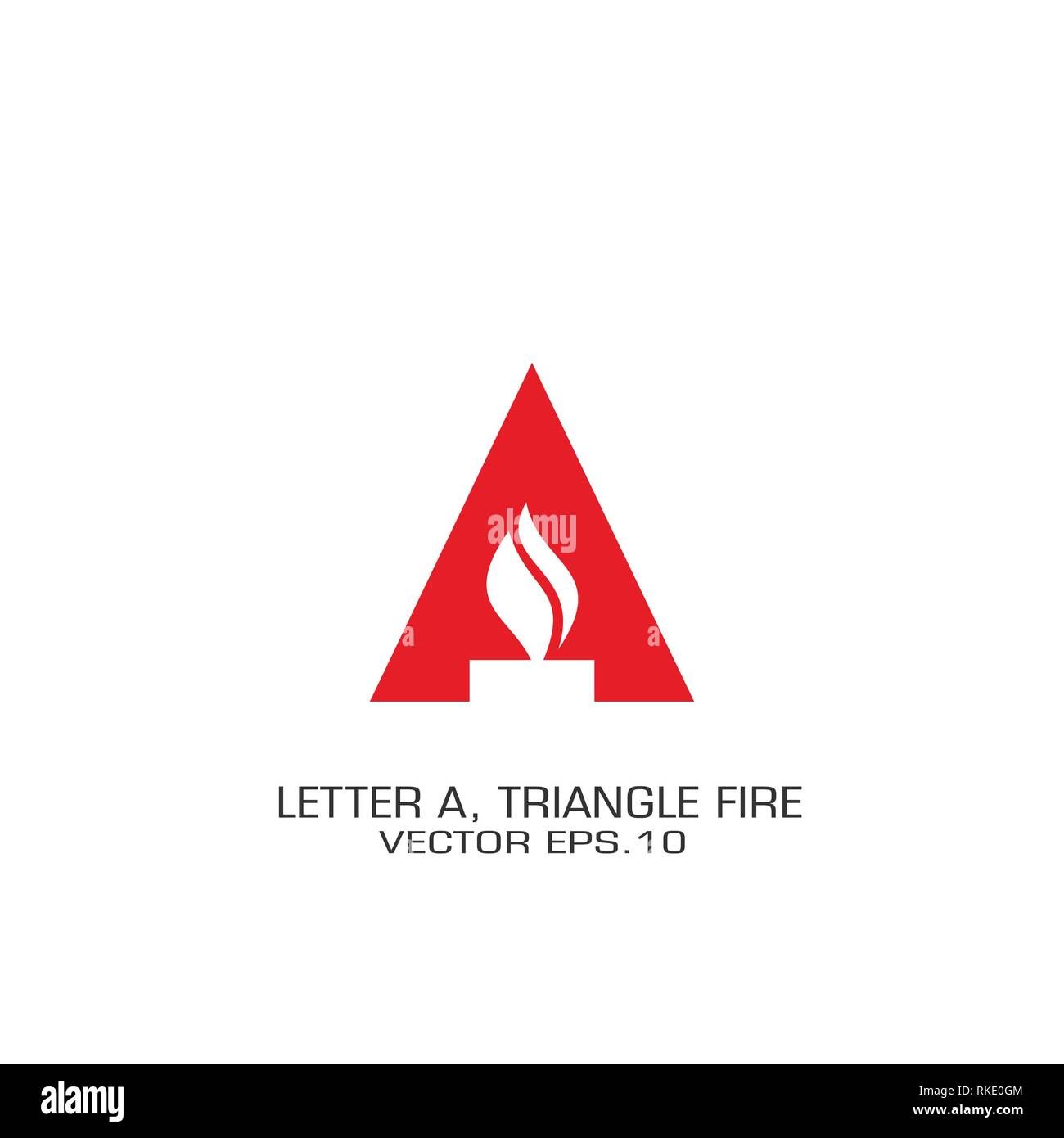 Triangle graphic letter A logo design, Candle graphic logo template, abstract business logo, vector icons. Stock Vector