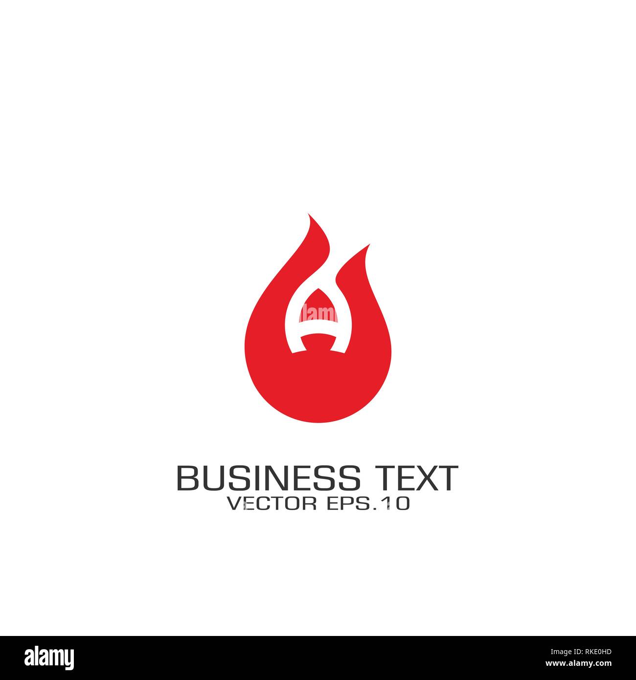 abstract business logo, letter A logo design, fire concept template, vector icons. Stock Vector