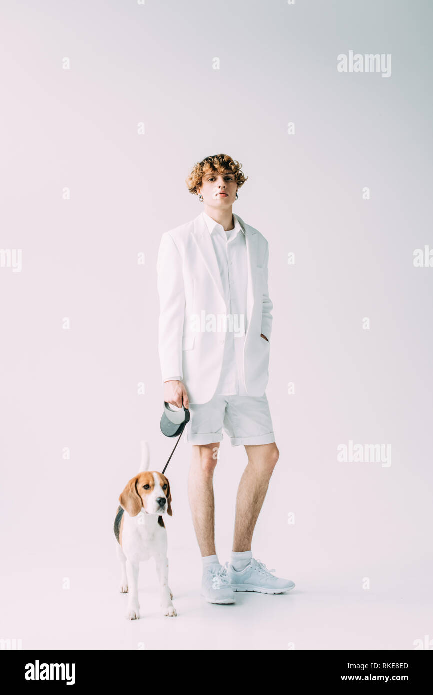 Woman holding man on leash hires stock photography and images Alamy