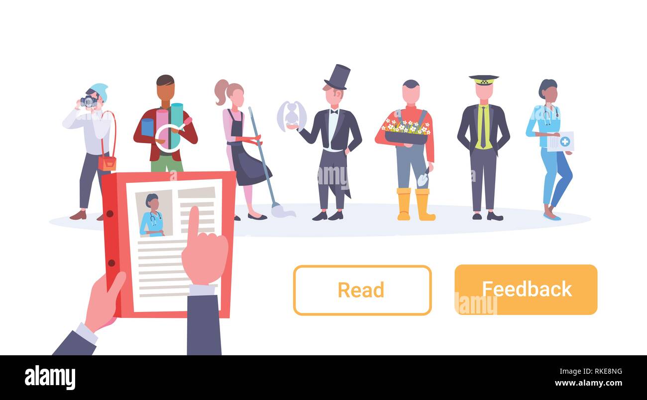 curriculum vitae recruitment job position hands holding CV profile